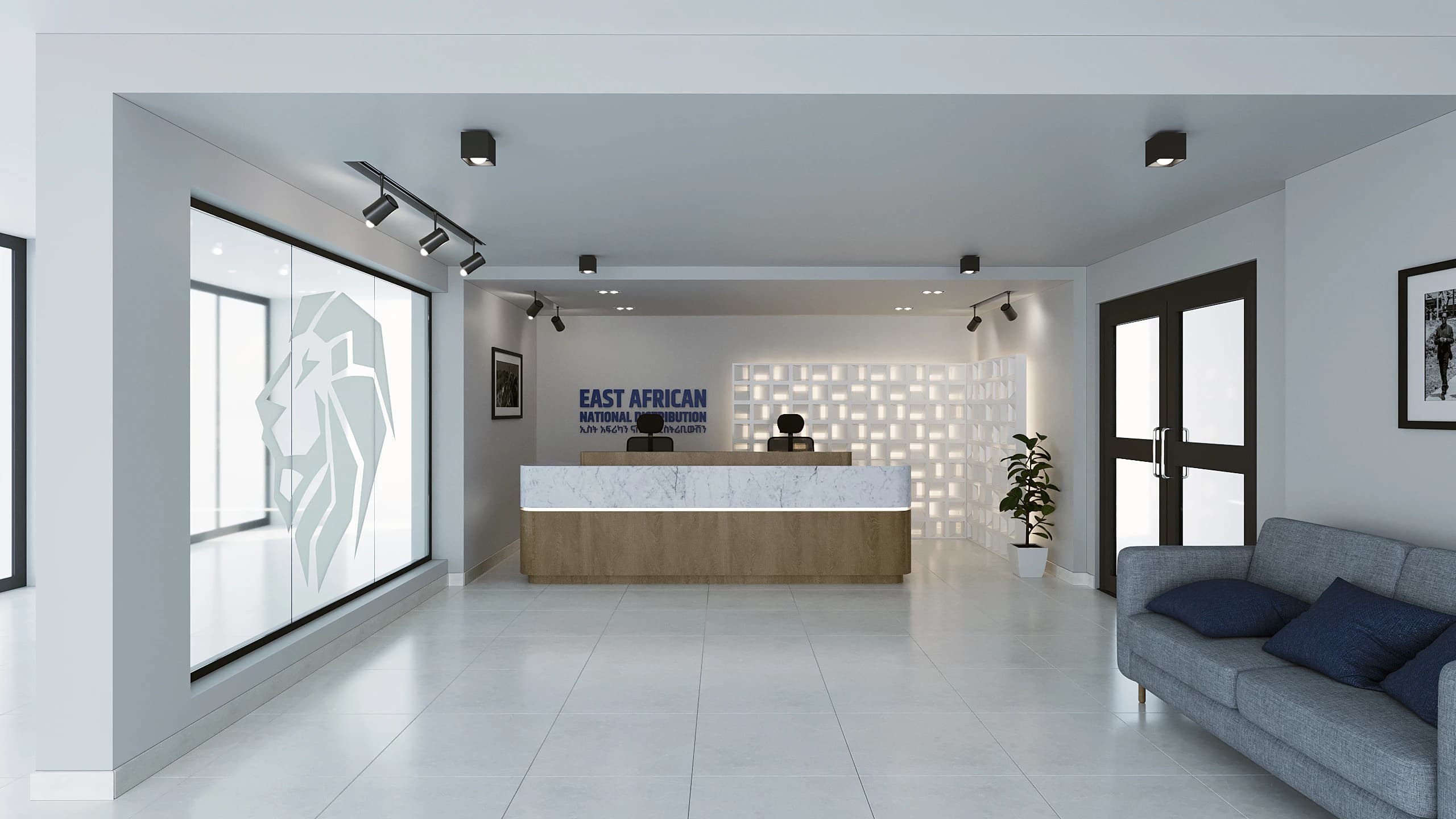 East African Trading House, Reception area interior design, Addis Ababa ...