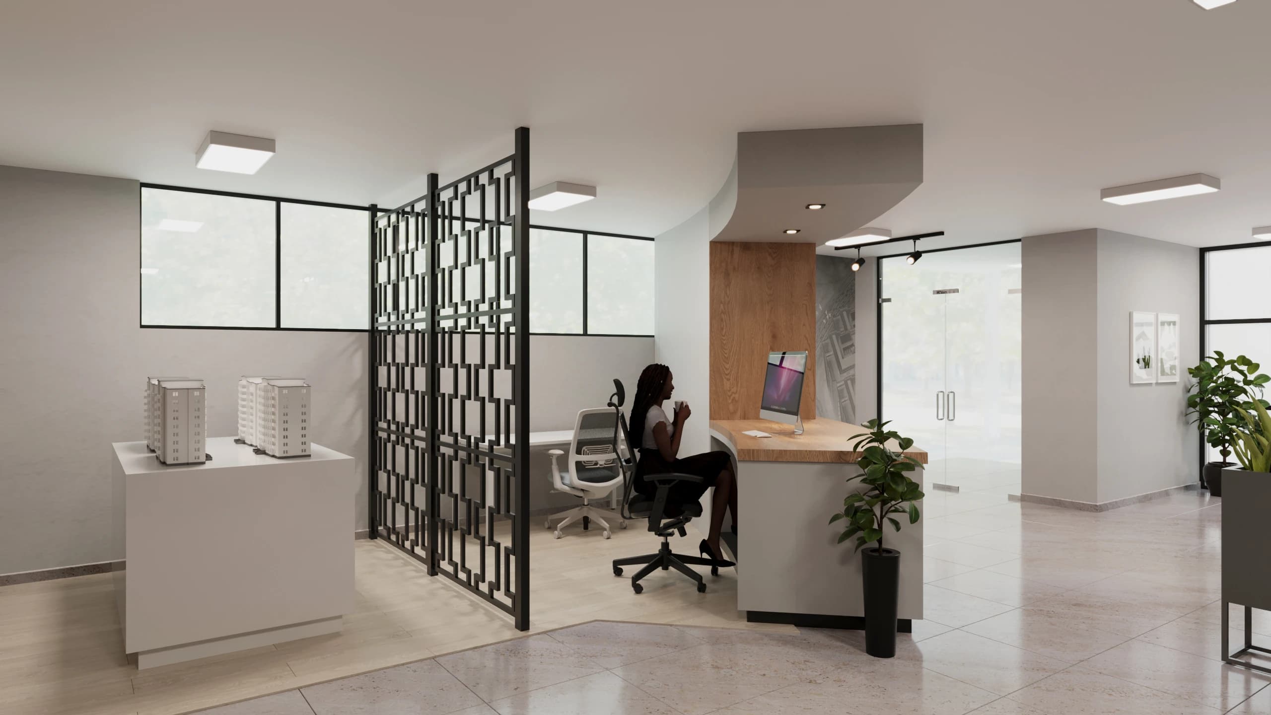 Modern office divider addis ababa – Ghion Homes Real Estate, Reception Area, Addis Ababa