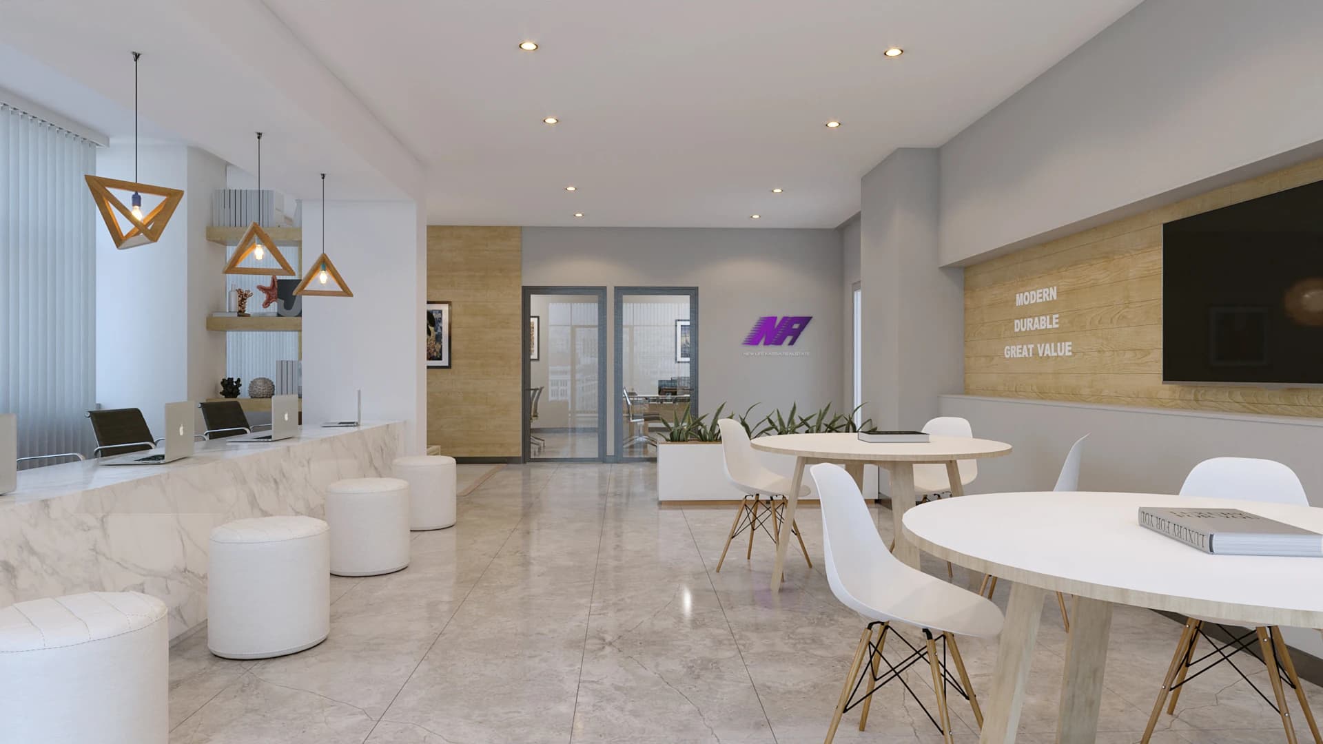 NewLine Kassa Realestate, Sales office | Interior Design Project in ...