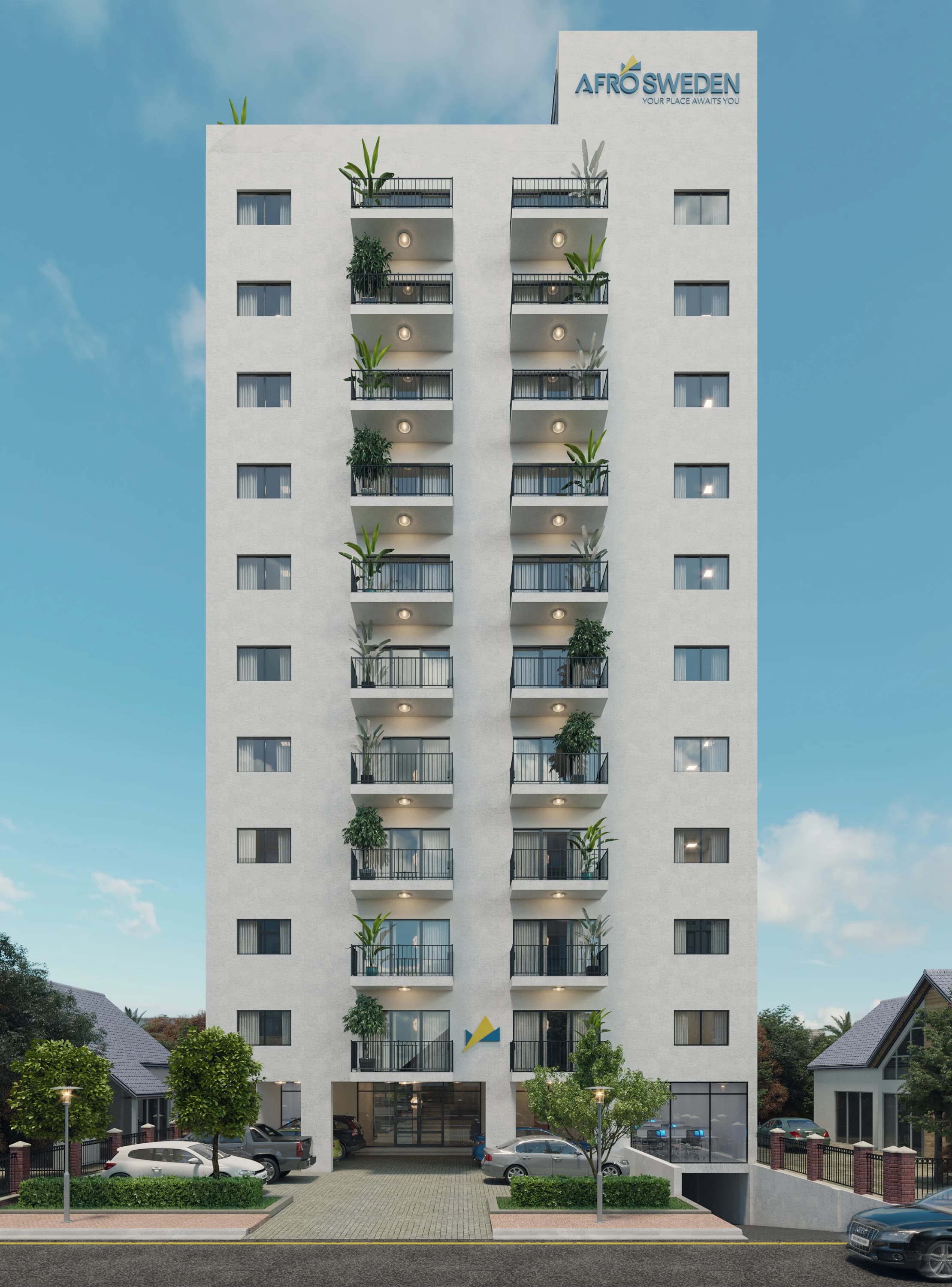 Apartment exterior paint design bole – Afrosweden real estate,Apartment Interior Design, Ethiopia