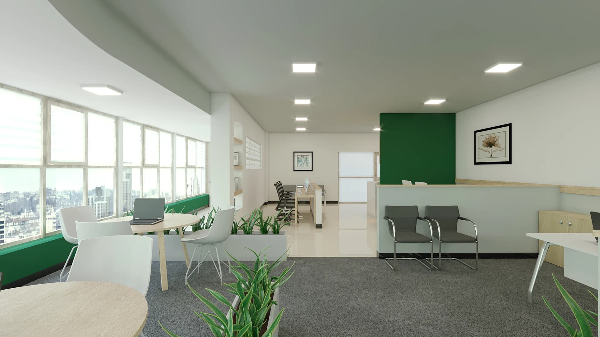 Marketing office interior kazanchis – Liheket Reasestate Marketing, Modern Open Office Interior Design, Addis Ababa