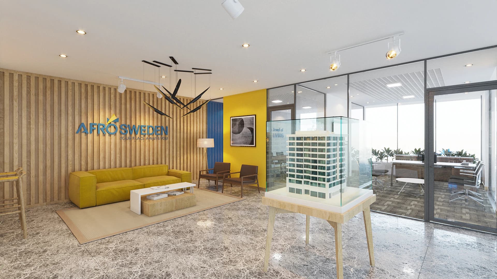Architectural model display bole – Afrosweden real estate,Sales Office Interior Design, Ethiopia