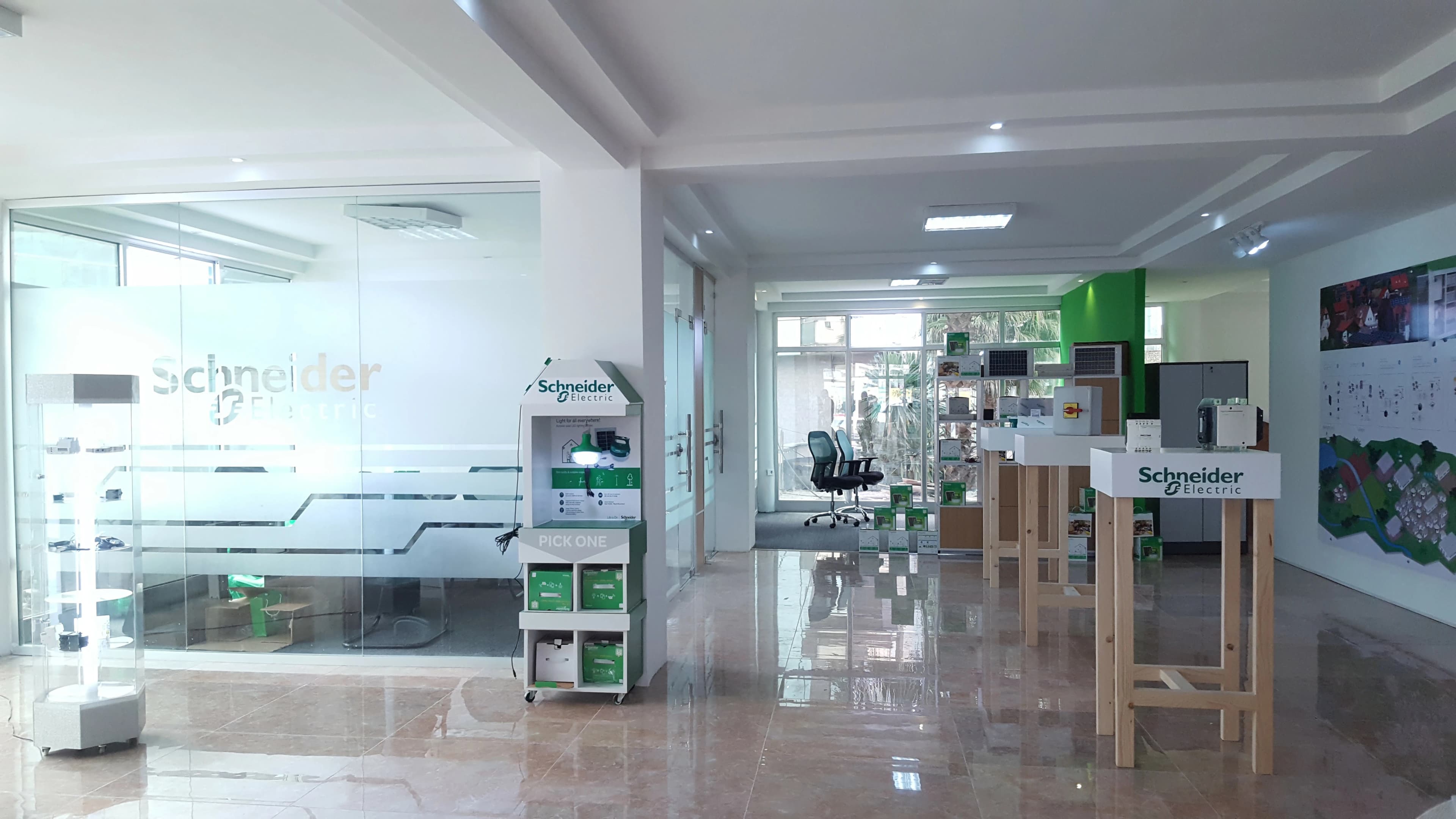 Aluminum glass partition addis ababa – Schneider Electric Showroom, Addis Ababa