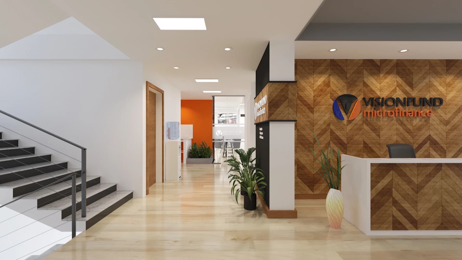 Bank reception addis ababa – Vision-Fund Microfinance Office Design, Ethiopia